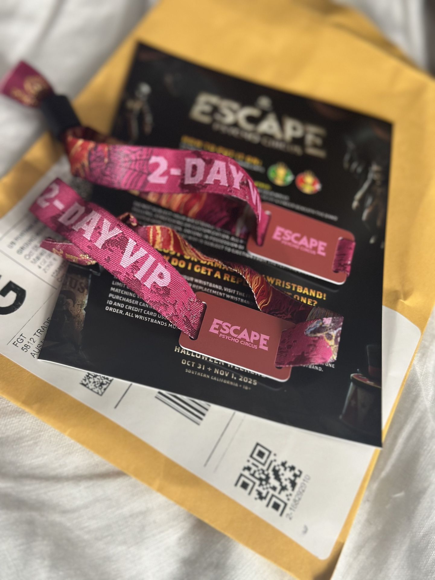 (2) ESCAPE FRIDAY VIP