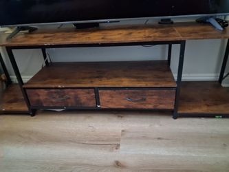 GYIIYUO TV Stand with Fabric Drawer - Entertainment Center and Industrial CB TV Console Table with Open Storage Shelves for Living Room, Bedroom - 71"
