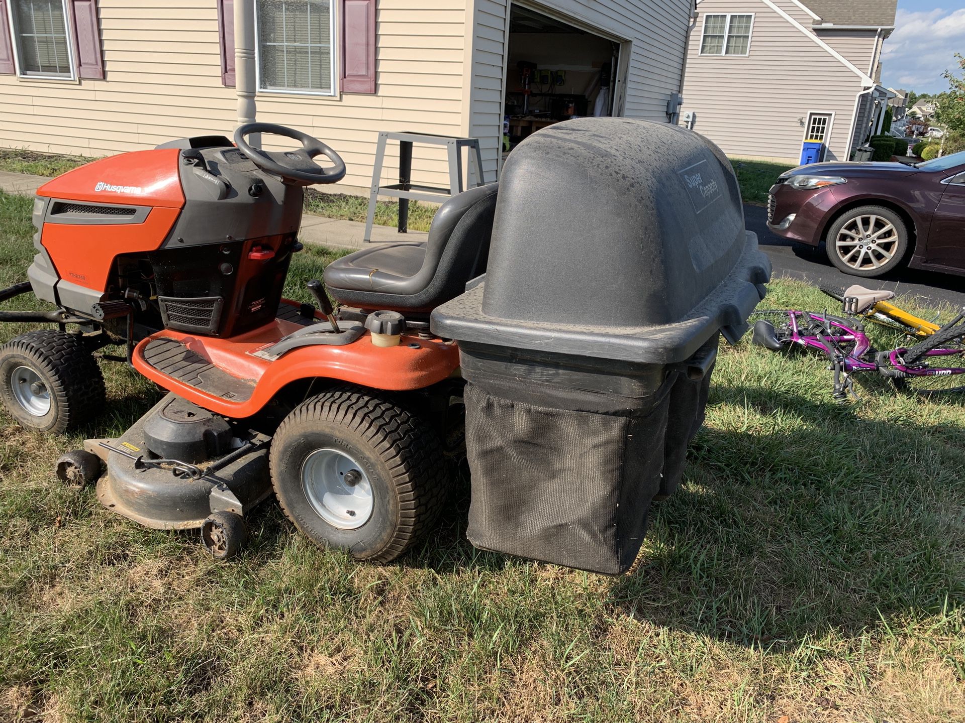 Triple bagger for riding mower JUST THE BAGGER