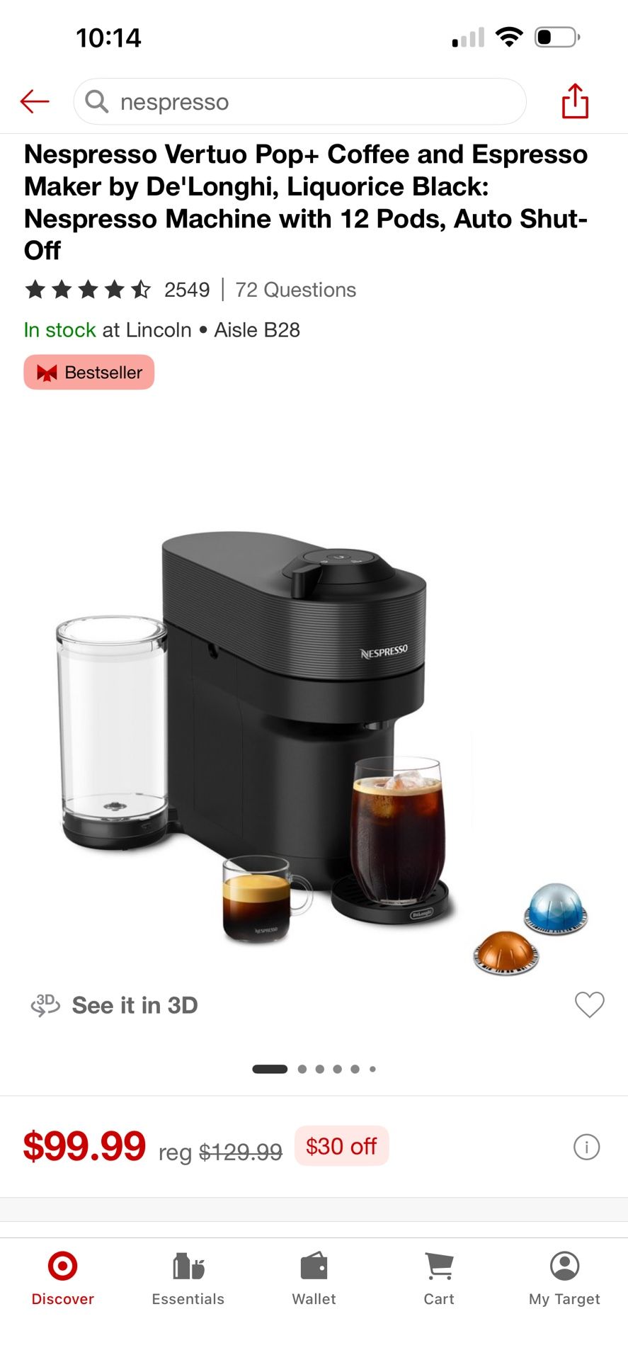 Nespresso Vertuo Pop +