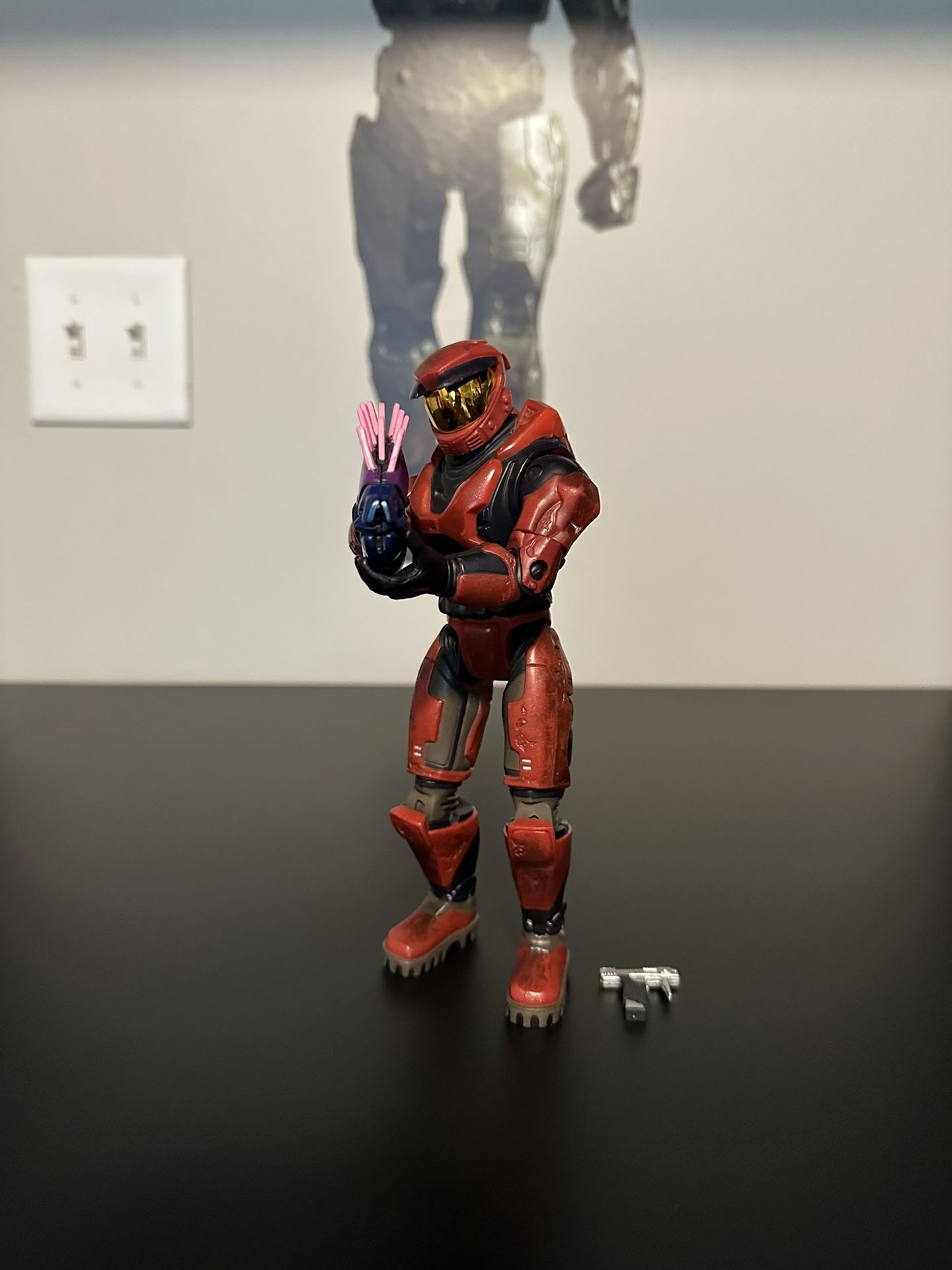 Halo Joyride Red Battle Damaged Master Chief Action Figure No Sniper