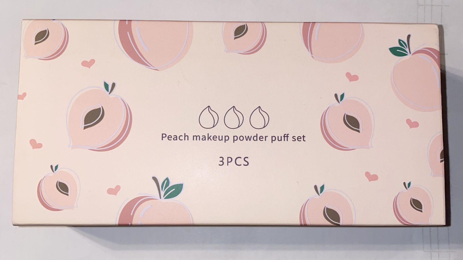 3pcs Peach Shaped Beauty Blenders 