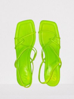 Sandro Paris Neon Green Strappy Sandals | Size 38 | New