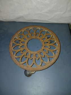 Cast iron rolling plant stand