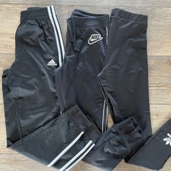 Women’s sz S/M name brand Joggers/ Leggings  Nike Adidas 3 pairs