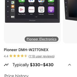 Pioneer DMH-W2770NEX open box but in perfect condition! 