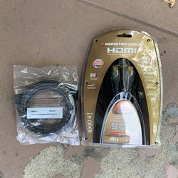 2 brand new HDMI cables $30 monster video secu