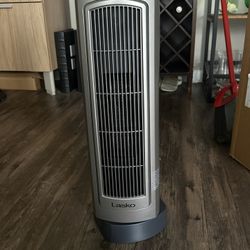 Lasko 1500W Electric Portable Oscillating Ceramic Space Heater Tower with Digital Display, 5538, Gray