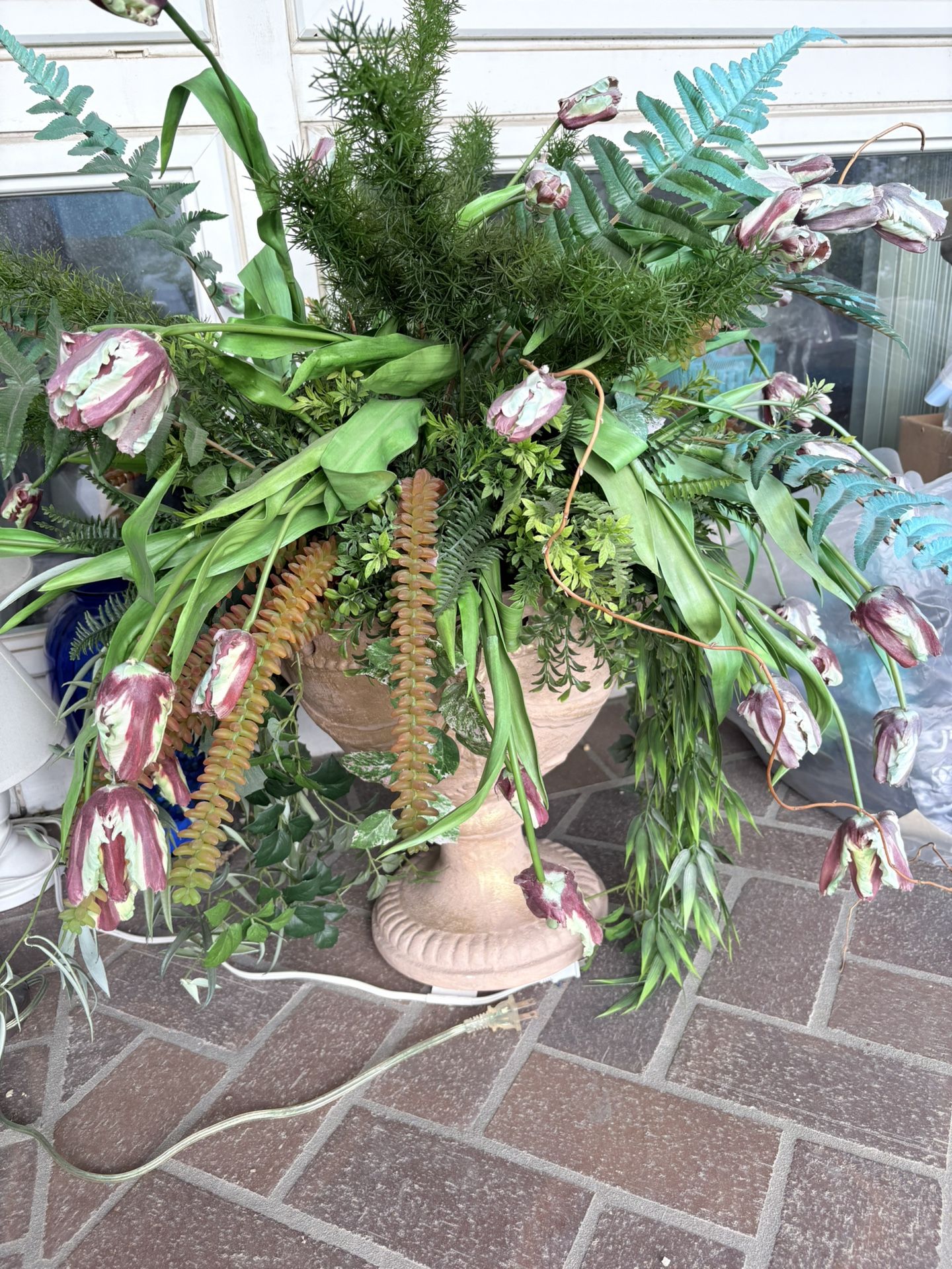 Artificial Flower And Pot/Vase