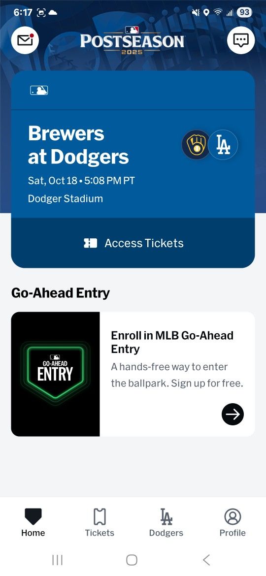 3 Tickets Available To This Saturday's Dodgers Game