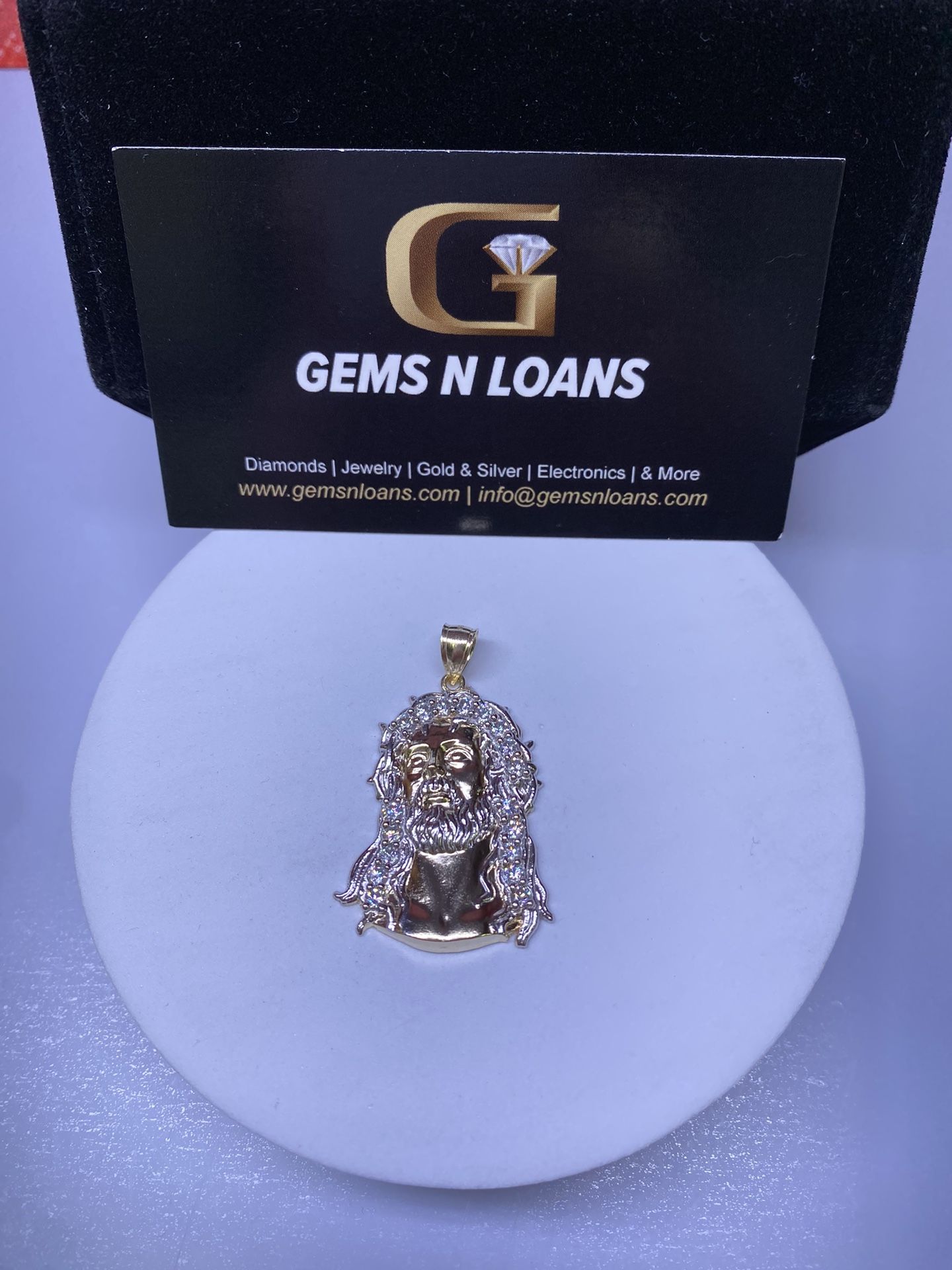 10k Jesus Face Pendant
