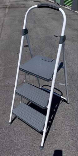 Cosco 3-Step Folding Step Ladder Stool with Handrail - Lightweight & Sturdy