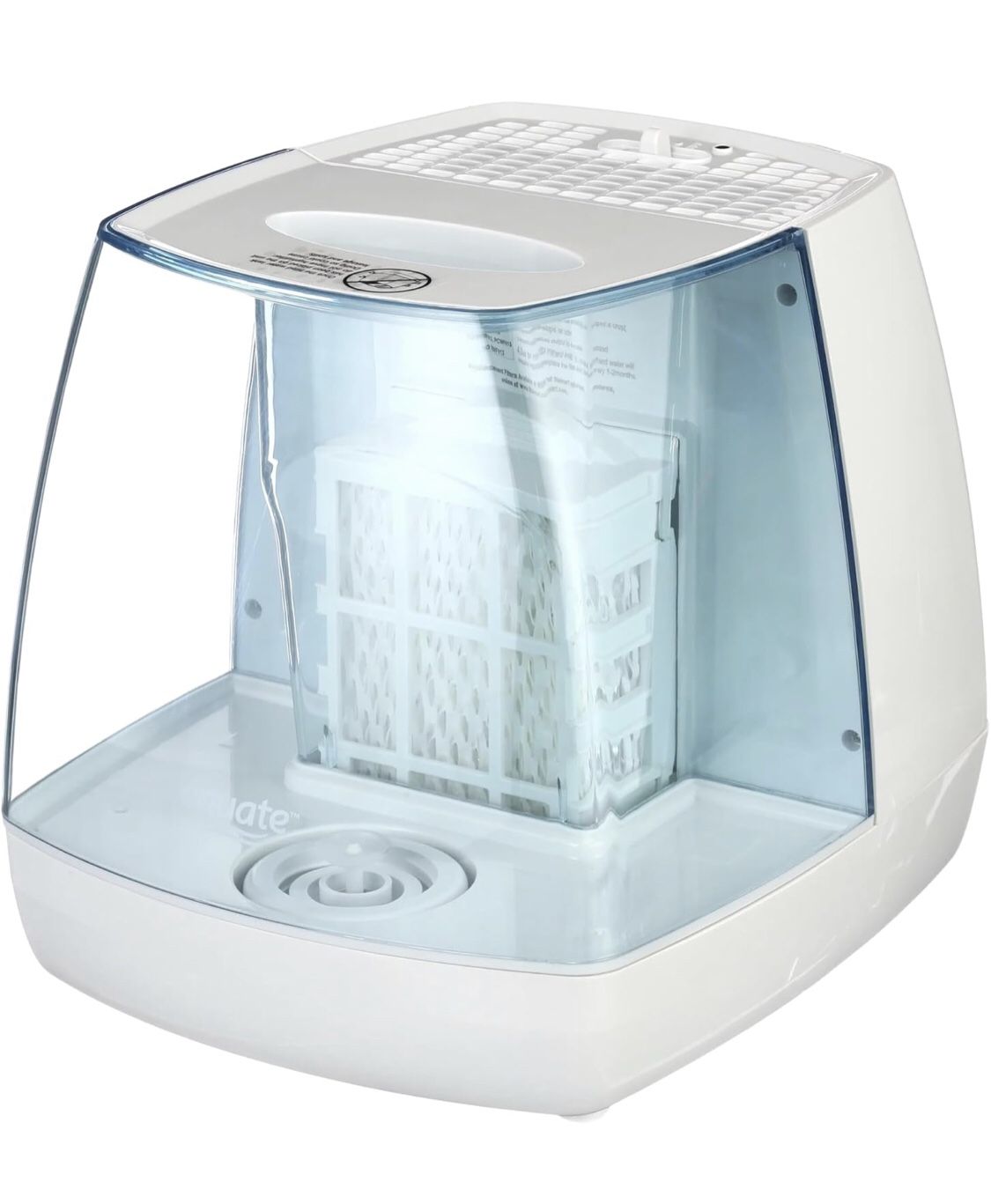 Equate 1.1 Gallon 250 Sq ft Invisible Cool Mist Humidifier, White & Blue
