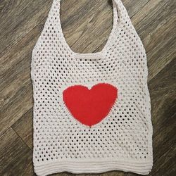 Hobo Bag With heart Design 
