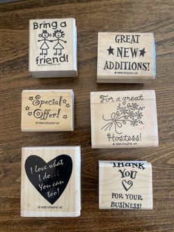 Stampin’ Up Marketing Wood Mounted Rubber Stamp Set