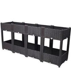 NEW IN BOX Elevated Garden Box with Drainage Plug 63"x15.7"x27.7"