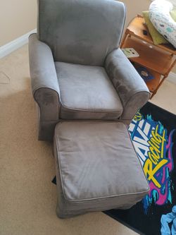 Gray rocking chair