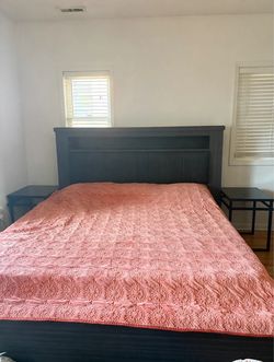 King size bed and side tables