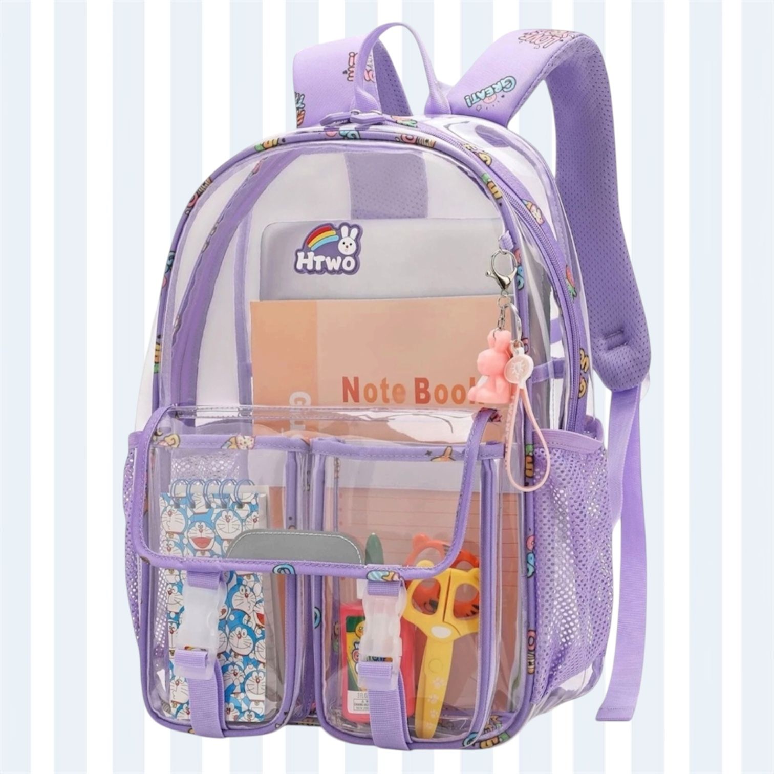 HTWO Clear Backpack For Girls Clear Book Bag (NEW)