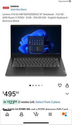 Lenovo V14 G4 ABP 83FG000KUS 14" Notebook - Full HD - AMD Ryzen 5 7430U - 8 GB - 256 GB SSD. Brand New In Box