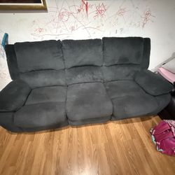 Black Reclining Sofa