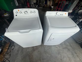 Washer and Dryer Combo Set GE~GTW465ASN1WW, And INSIGNIA~NS-TDRE67W1 Pre-owned