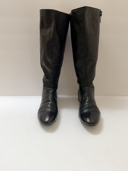 Born Boots Pebbled Leather Side Zip Tall Riding Boots Size 8/39