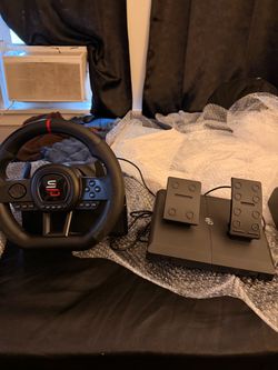 Steering wheel and pedal game