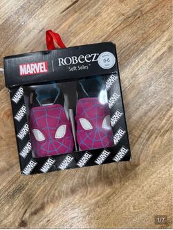Robeez Spider-Man Magenta Soft Soles Baby Shoes