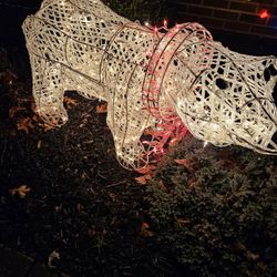 Lighted Outdoor Christmas Bear Decoration Head Lights Out OBO