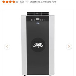 Aire acondicionado portátil de 9200 (DOE) BTU que enfría 46,5 m² con calentador, deshumidificador y control remoto