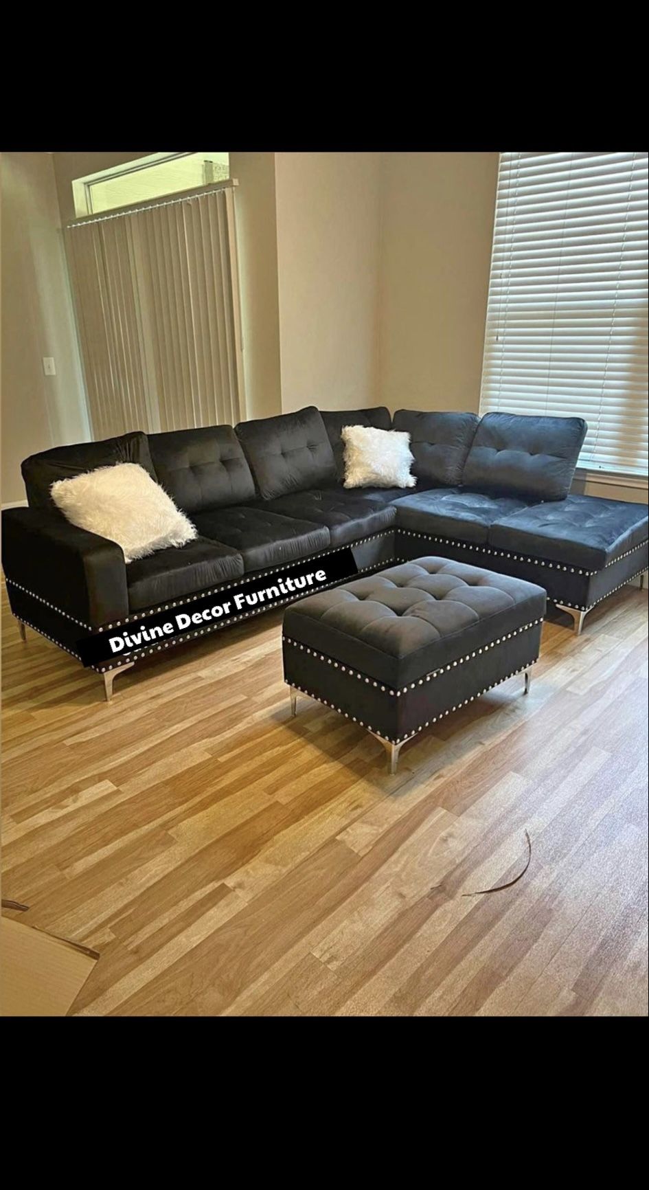 New Sectional + Ottoman