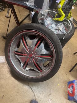 20” Dodge Charger Rims w/ 3 Good Tires – $200 FIRM