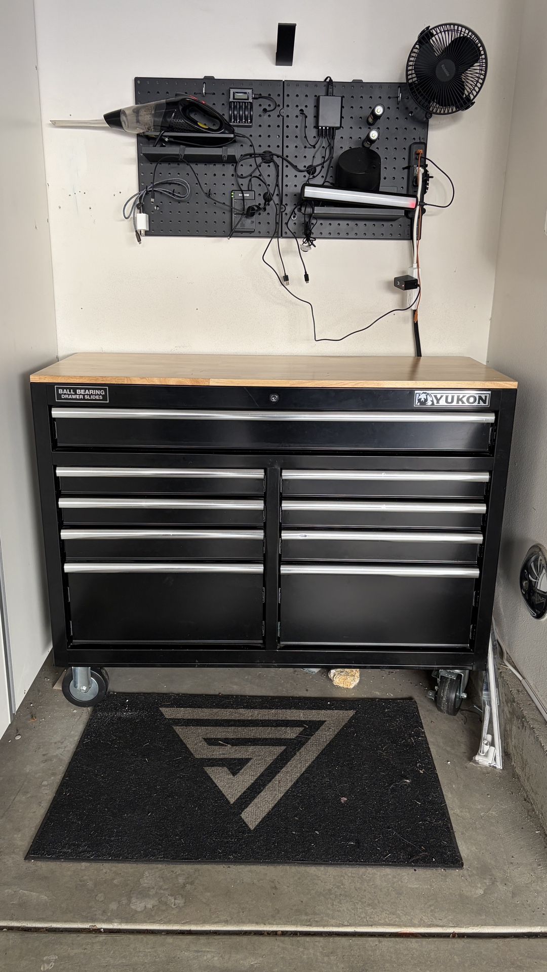 Yukon 46 inch 9-Drawer Storage Cabinet