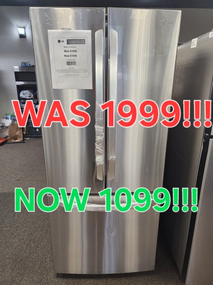 LG 22CF REFRIGERATOR 1099! 1 YR WARRANTY! 48HR DELIVERY!
