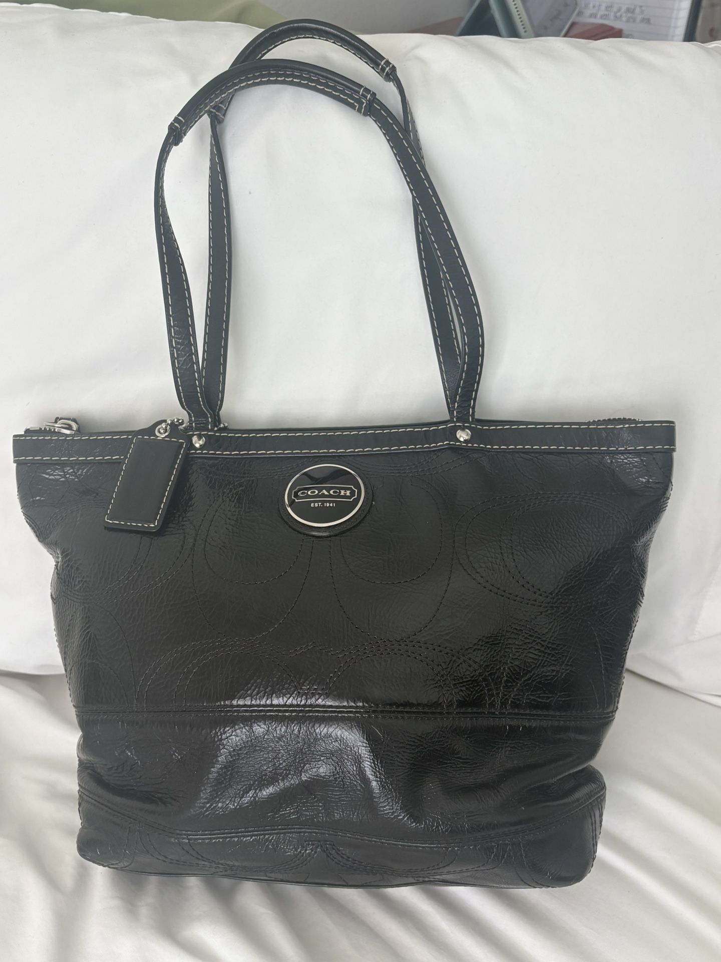 Leather Coach Tote