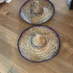 NEW (2) SOMBRERO STRAW HATS~~ $10 For Both 