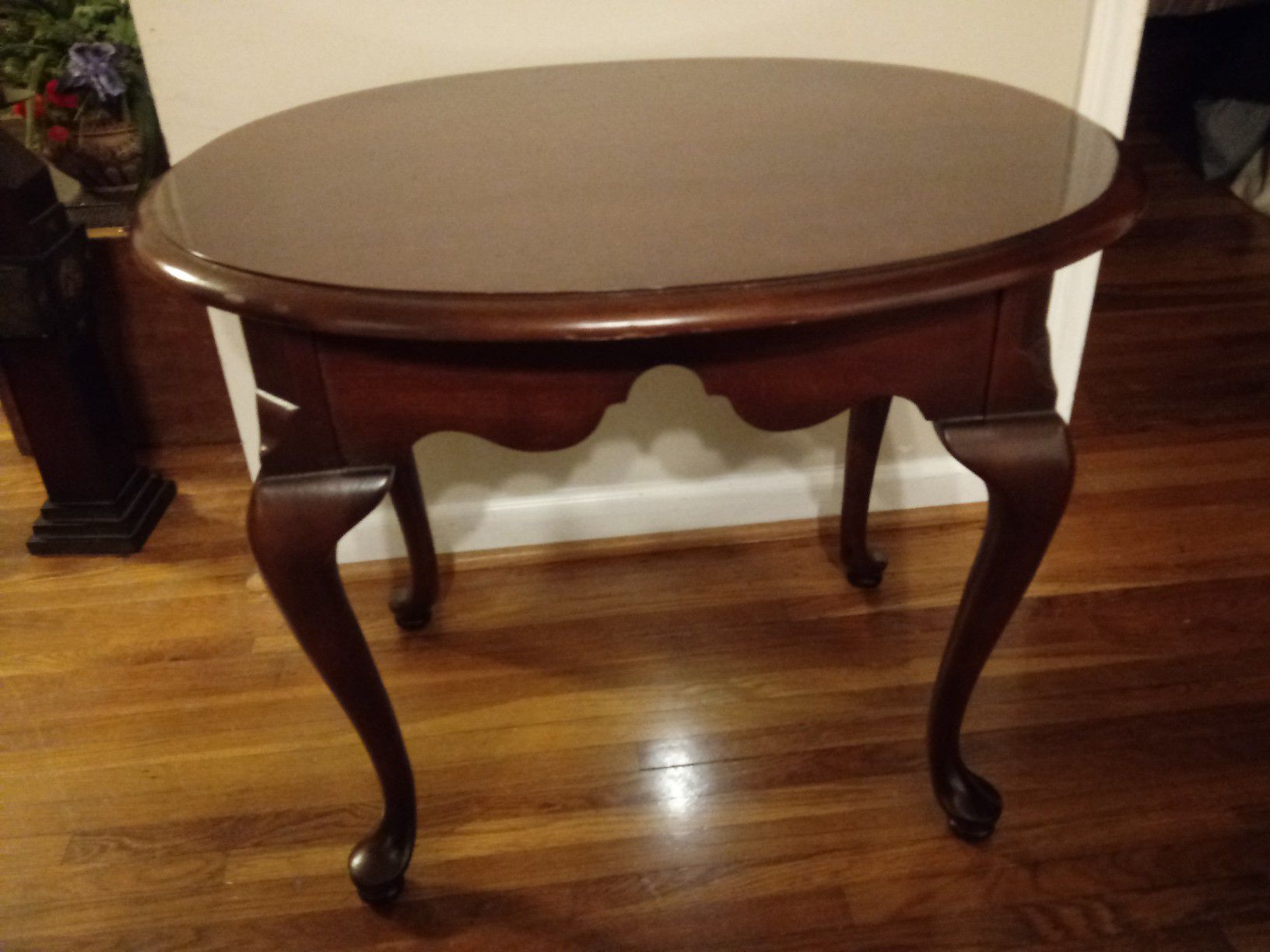 Bassett solid cherry table with slide out