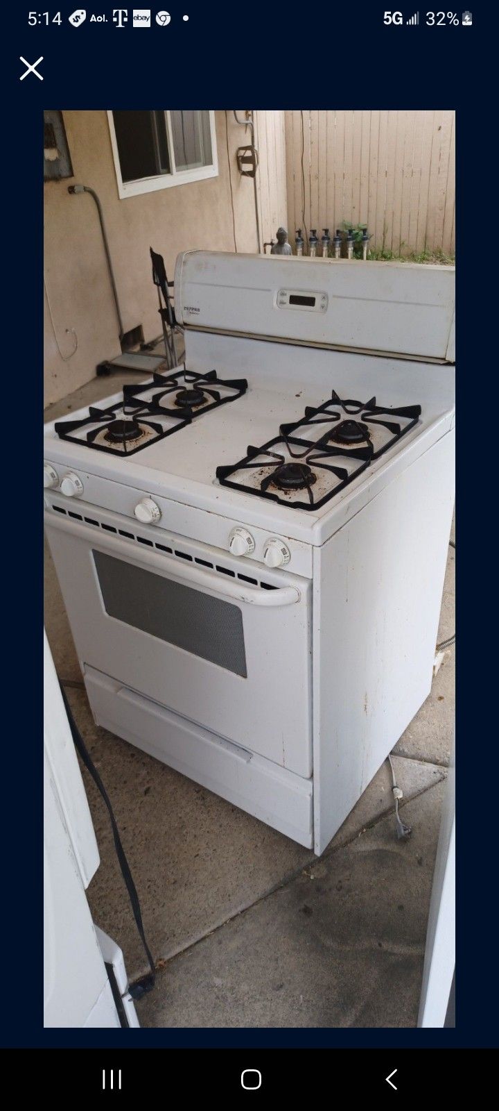 Tappan Gas Stove With Gas Oven Works Great