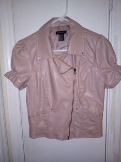 Soft pink faux jacket