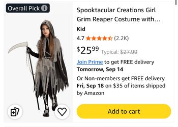 Spooktacular Creations Girl Grim Reaper Costume