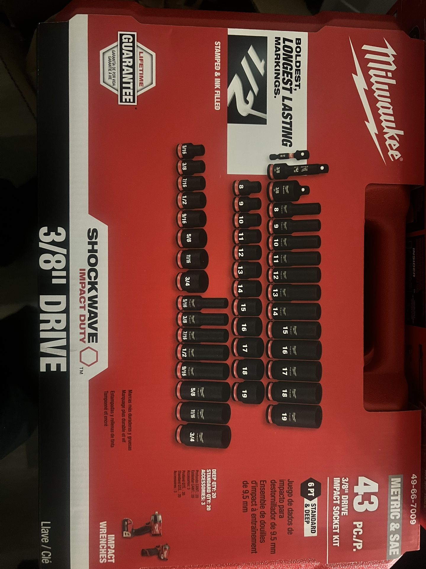 Milwaukee 3/8 Socket Set