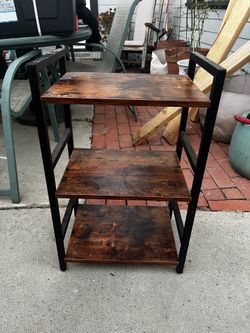 Small 3 Shelf Bookcase Wood And Metal