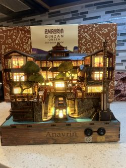  Ginzan Onsen Book Nook Japanese Bath House Lights Motorized