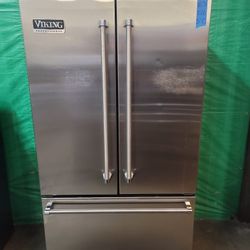 Stainless Steel Viking Fridge In Good Working Condition $999