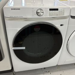 Samsung 7.5 cu. ft. Vented Smart Gas Dryer in White with Steam Sanitize+