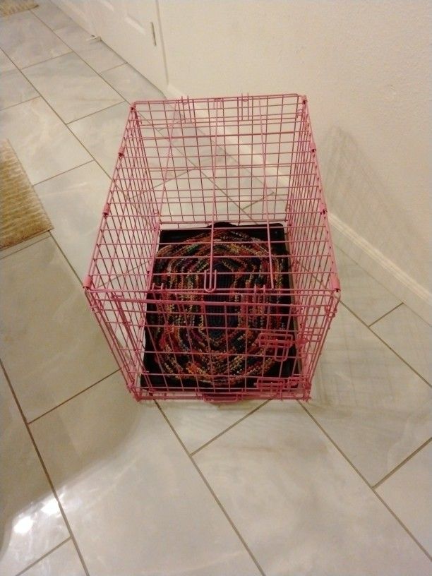 Small Animal Cage, Pink, $25