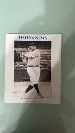 Daily News Babe Ruth 1924 Photo Print