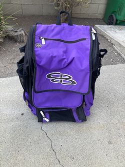 Purple Boombah Softball Roller Bag