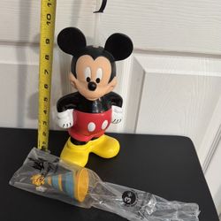 Disney Mickey Mouse Bottle with Straw and NEW Sipper Straw Hat $10 for All xox